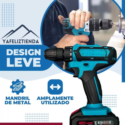 Taladro 98v Inalambrico 2 Bat Con Accs