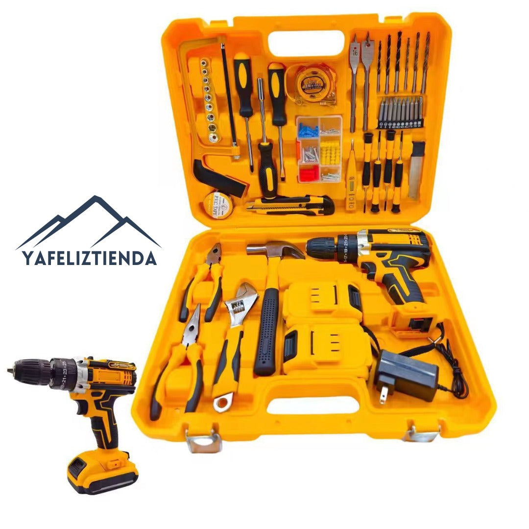 Caja de Herramientas con Taladro Eléctrico